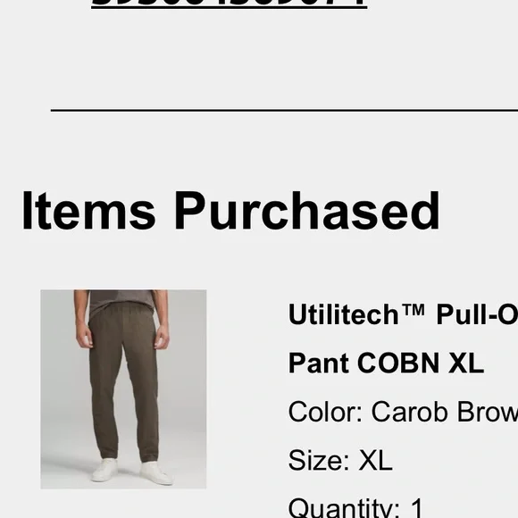 Lululemon UTILITECH PULL-ON CLASSIC-FIT PANT 30" - Picture 3 of 3